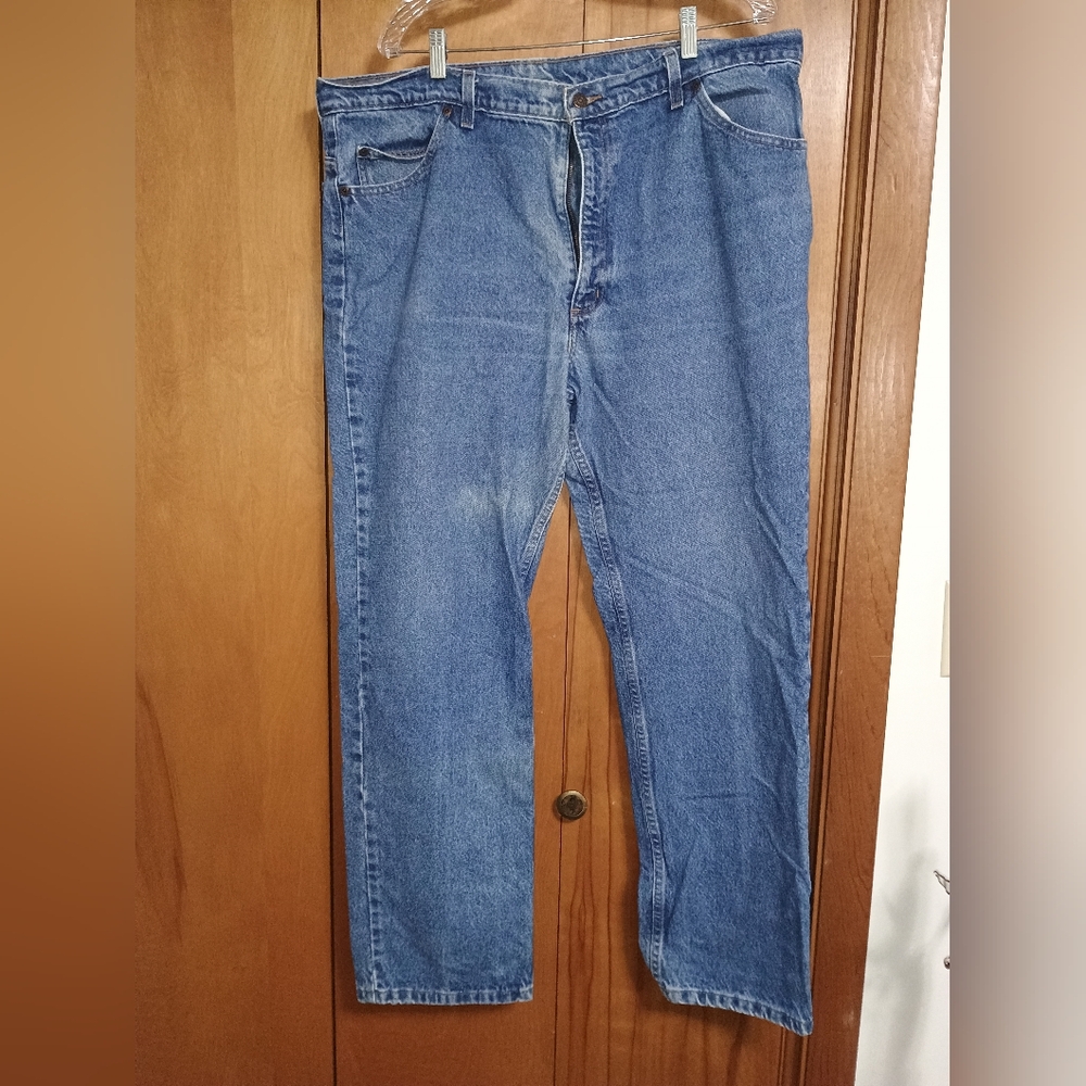 Vintage JC Penney Plain Pockets Jeans Mens 42x32 Heavy Denim